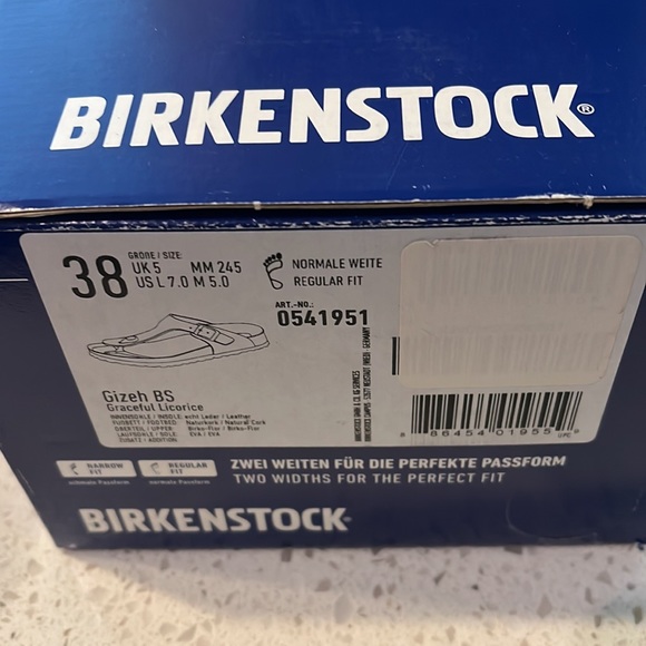 Brand new Birkenstock Gizeh Black Licorice Size 38 - Picture 2 of 9